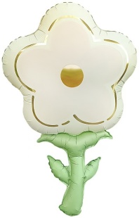 Шар (33''/84 см) Цветок, Кремовый, 1 шт.