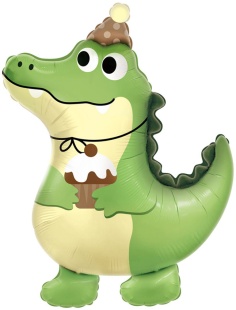Шар (30''/76 см) Фигура, Крокодильчик в колпачке, 1 шт.